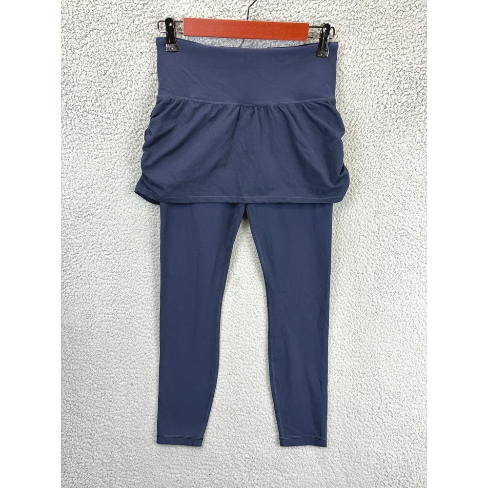 Athleta Elation 2 In 1 7/8 Tight Leggings Womens S Blue Skirted High Rise
